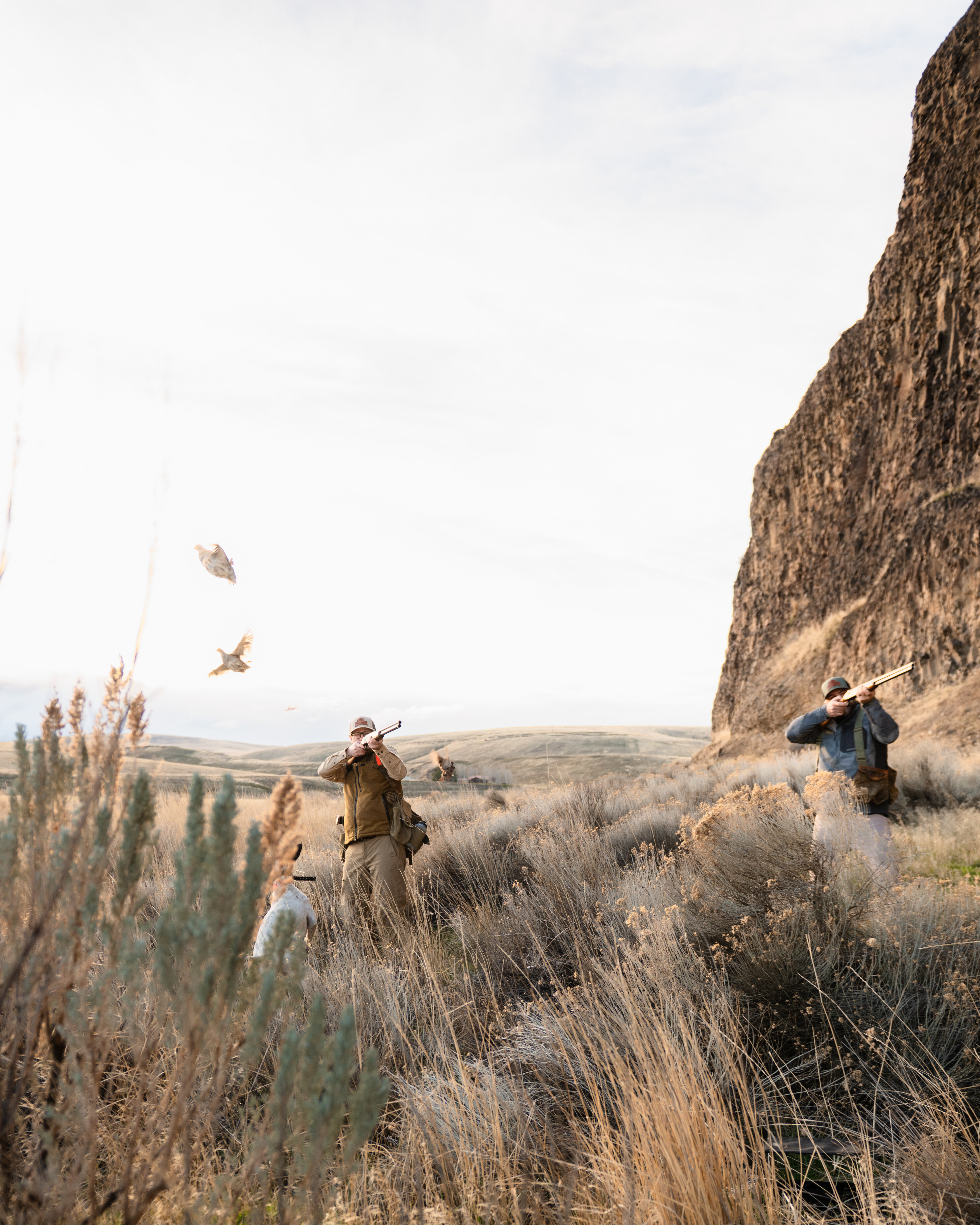 Hunters in Eastern Oregon high desert rimrock country